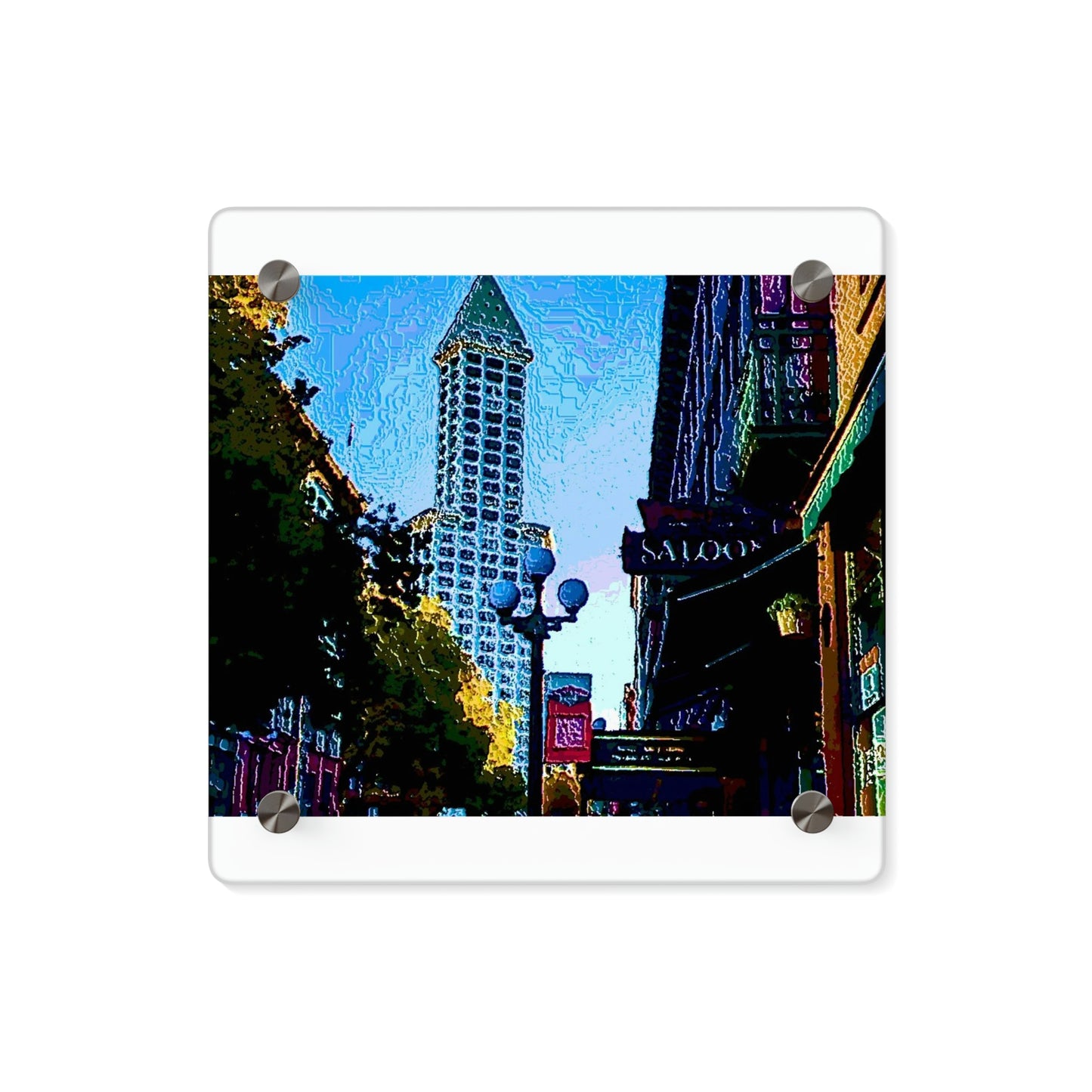 Acrylic Wall Art Panels ...  Pioneer Square & Smith Tower ... 'That World Famous View' ... Colleague Supplied Photo ... Original Works ...