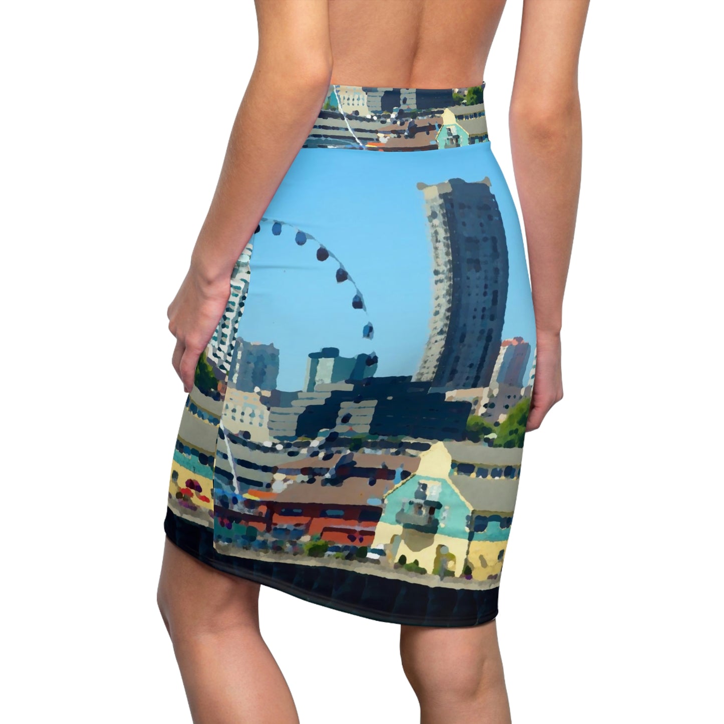Women's Pencil Skirt ... That Classic Wheel ... 'Seattle's Wheel' ... & Old Classic Waterside Vendors ...  'Family Archives' ... Original Works ...