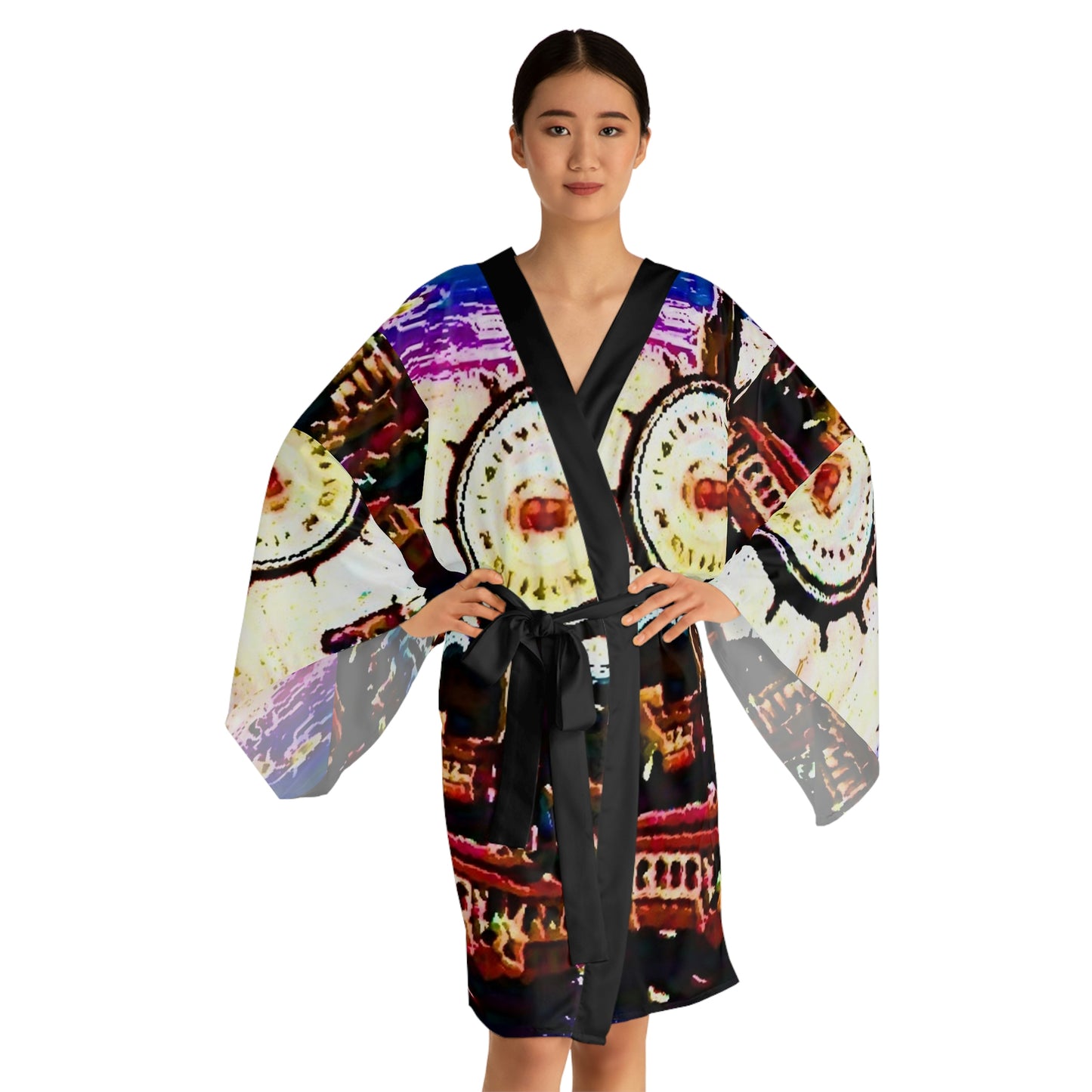 Long Sleeve Kimono Robe ... "No.9 Fishermen's Grotto - Fishermen's Wharf, SF, California" ... Family Archives: 1970's ... Original Works ...