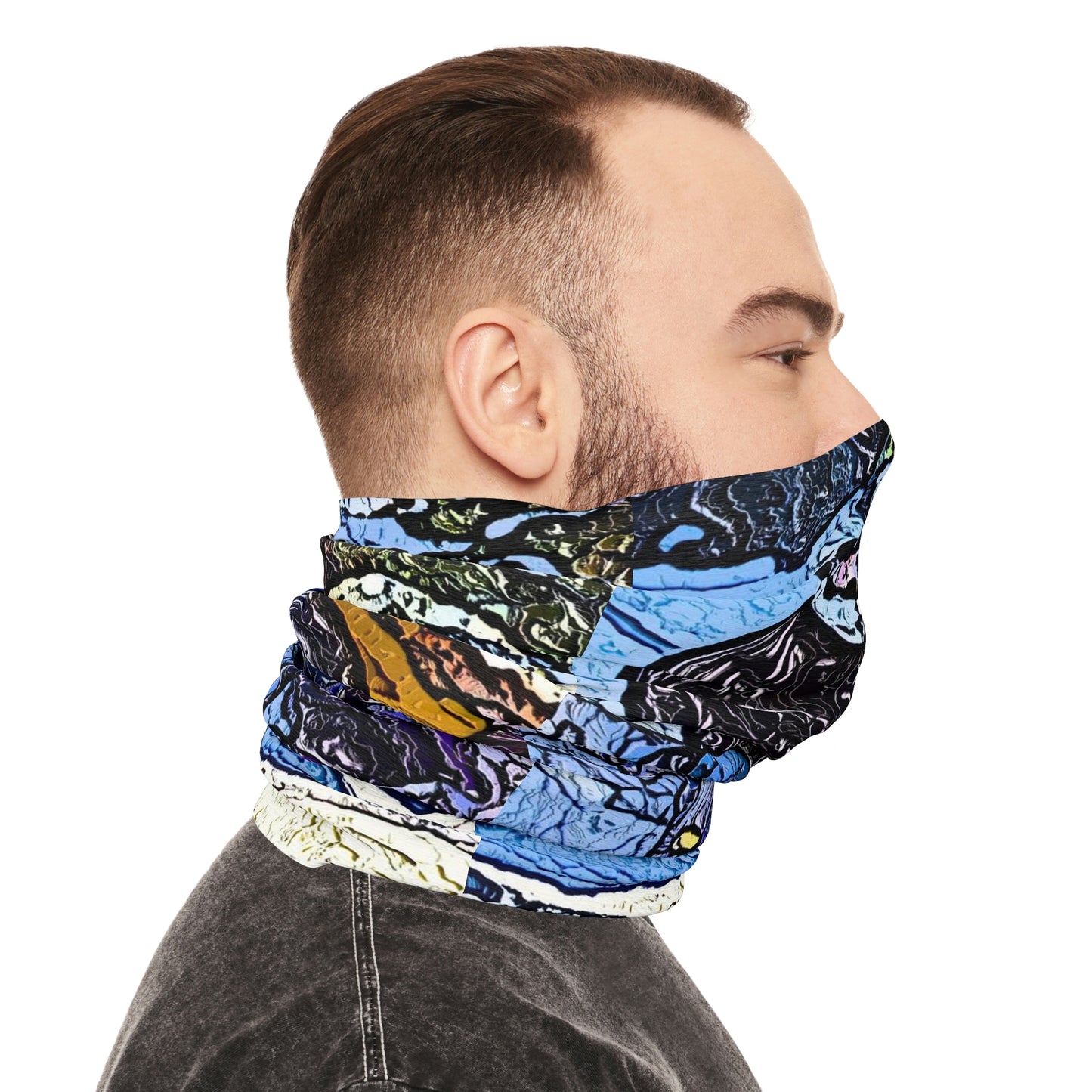 Tube Scarf ... Blasting Through-The-Powder ... 'Central Idaho Mounains ... ' 2Dec22 ...