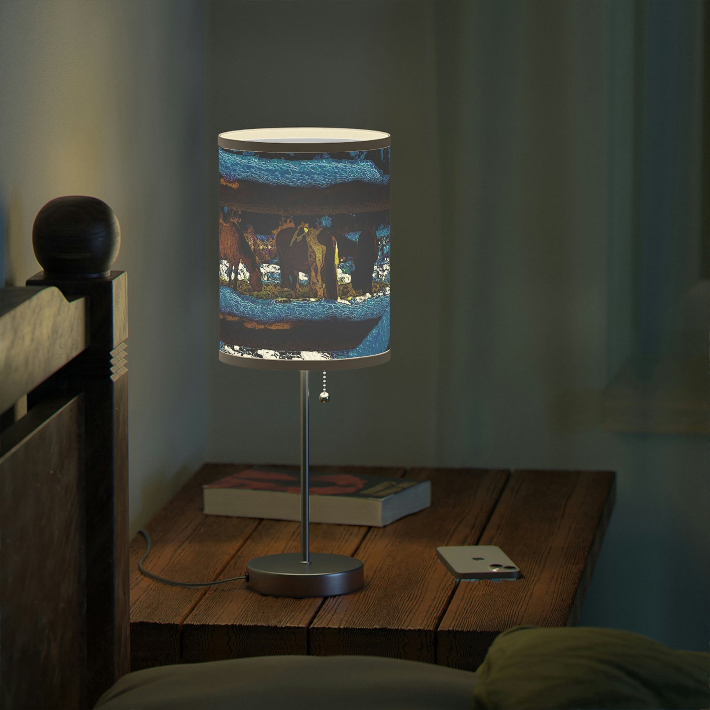 Lamp on a Stand, US|CA plug ... Corraled Horses In Winter ... Central Idaho, 5,600 Ft. Elevation