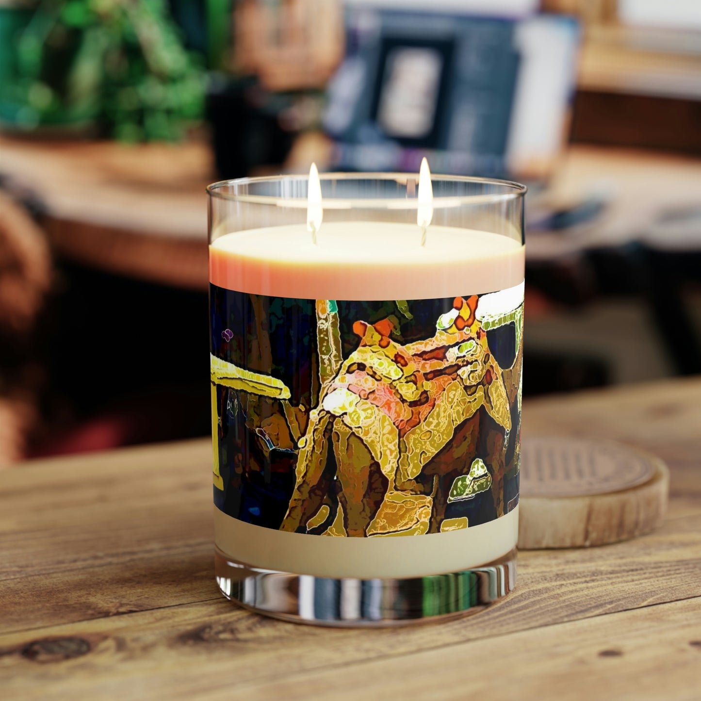 Scented Candle - Full Glass, 11oz ... "Truckin'-Up-To-Buffalo ... 'Oops - Wrong Country' ... Truckin'-Up-To-New Delll -'E' ... " ... (Delhi, India) ... 5July2007. Original Works ...