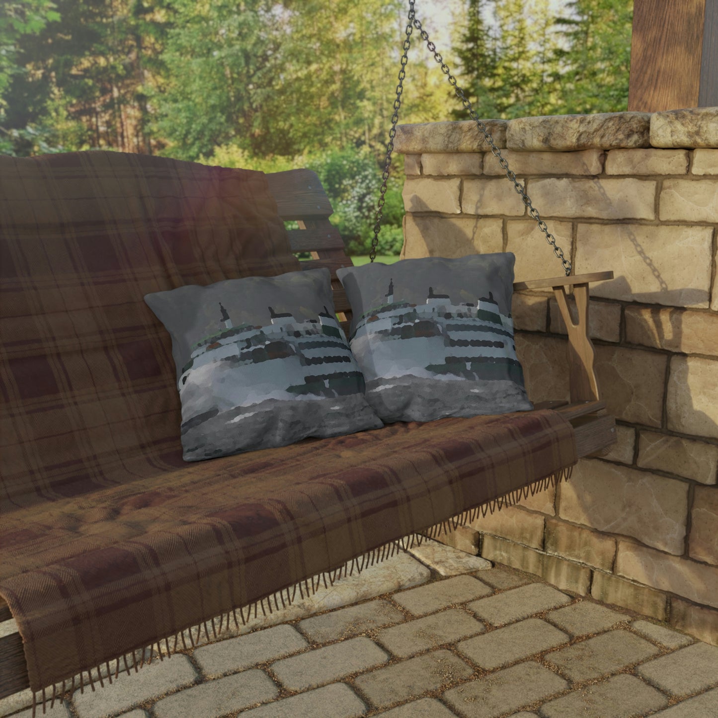 Outdoor Pillows ... WADOT Ferry Crossing ... "A Very Rough Day" ... Mulkiteo Route ... Family Archives ... Early 1990's' ... Original Works ...