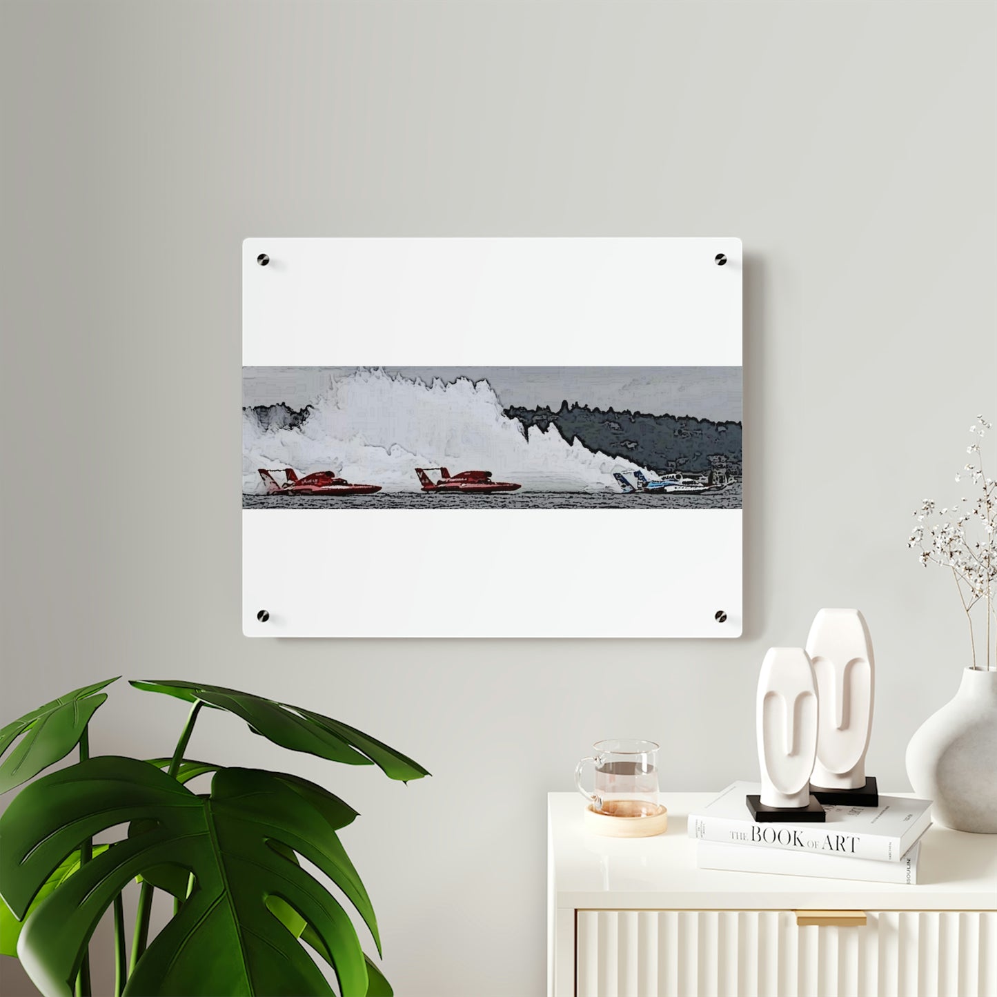 Acrylic Wall Art Panels ... Seattle Columbia Cup On Lake Washington ... "Dave Wilcox Heads For The Win" ... Associate Gift-Photo ... Original Works ...