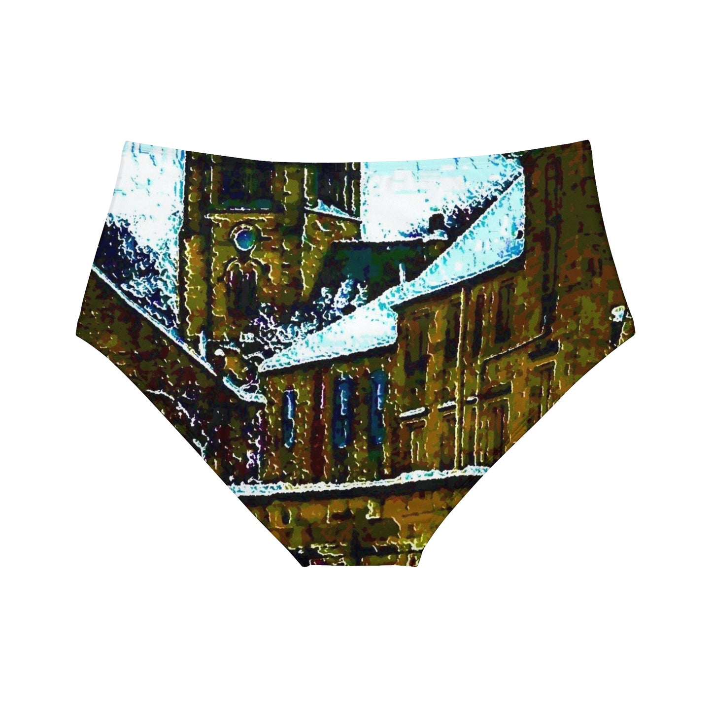 High-Waist Hipster Bikini Bottom ... Walikng The Streets & Alleys ... 'Strolling The Canals ... '  ... Original Works  ...