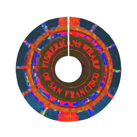 Round Tree Skirt ...  "No.9 Fishermen's Grotto - Fishermen's Wharf, SF, California" ... Family Archives: 1970's ... Original Works ...