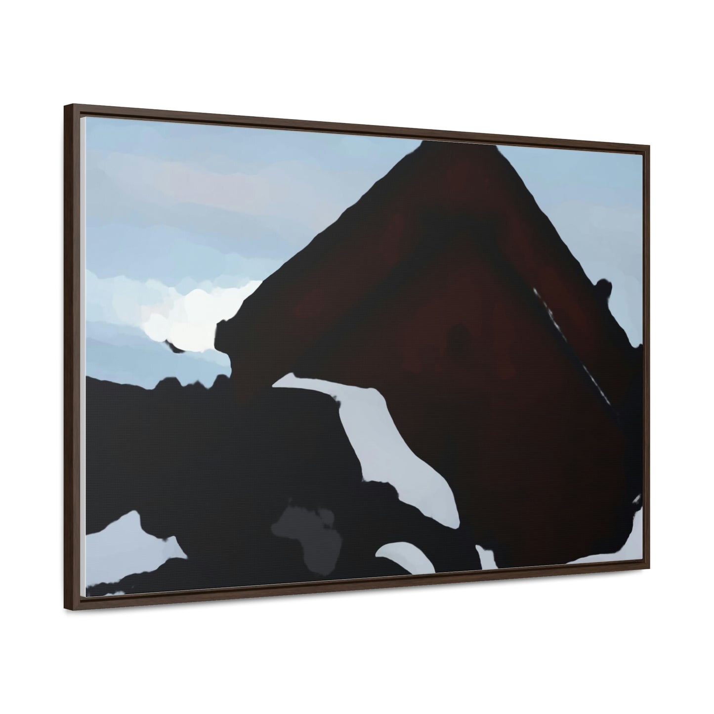 Gallery Canvas Wraps, Horizontal Frame ... After An Intense Snow Storm ... 'Digging Out' ... A Vehicle & Cabin "In The Mountains" ... March 2023 ... Original Works ...
