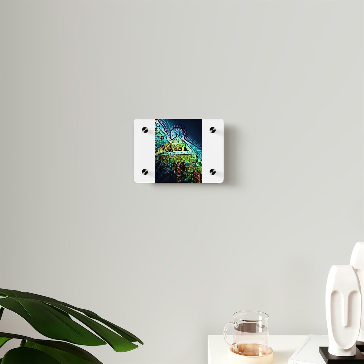 Acrylic Wall Art Panels ... "Seattle's World Fair" ... Below Space Needle 'Looking Up' ... On A Very Rainy Morning (Father's Family Photo). ... Original ...
