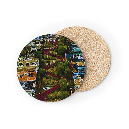 Coasters ... A Crazy Street ... 'Eight Winding Curve-Switchbacks' ... "Lombard Street, San Francisco, CA' ... Family Archives: 1970's ... Original Works ...