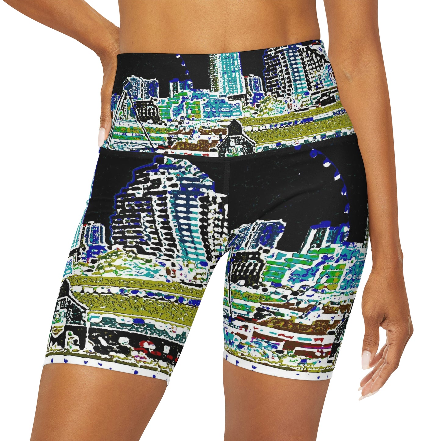 High Waisted Yoga Shorts ... That Classic Wheel ... 'Seattle's Wheel' ... & An Old Classic Waterside Vendors ...  'Family Archives' ... Original Works ...