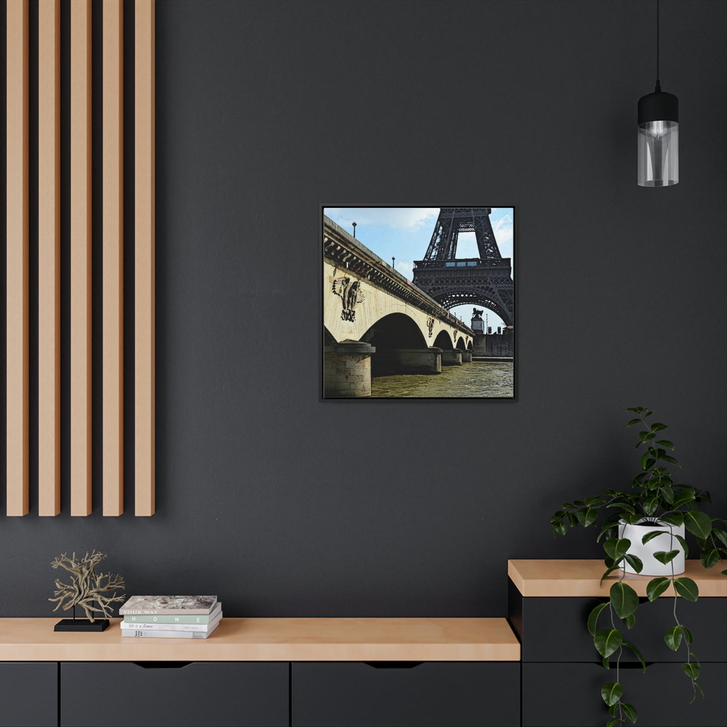 Gallery Canvas Wraps, Square Frame ...  Le Tour D'Eiffel ..."Along The Water" ... Barbara Joan Bonnell-Holt ... Le Voyage De Paris: 1972 ... Original Works ...