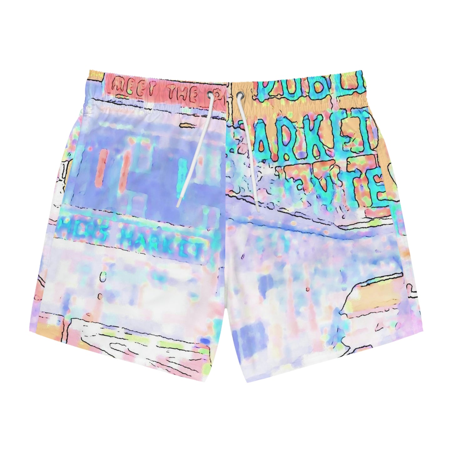 Swim Trunks ... In The Warm Weather ... 'Enjoy These "Whilst" ... At PPM: Pike Place Market ... "Enjoying That World Famous Hot Cup Of Maket Spice Tea" ...