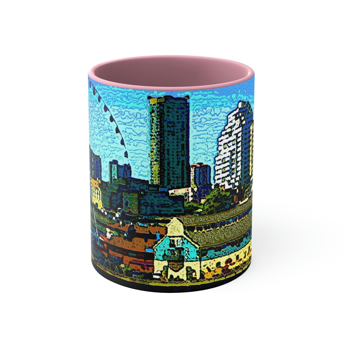 Accent Coffee Mug, 11oz ... That Classic Wheel ... 'Seattle's Wheel' ... & An Old Classic Waterside Vendors ...  'Family Archives' ... Original Works ...