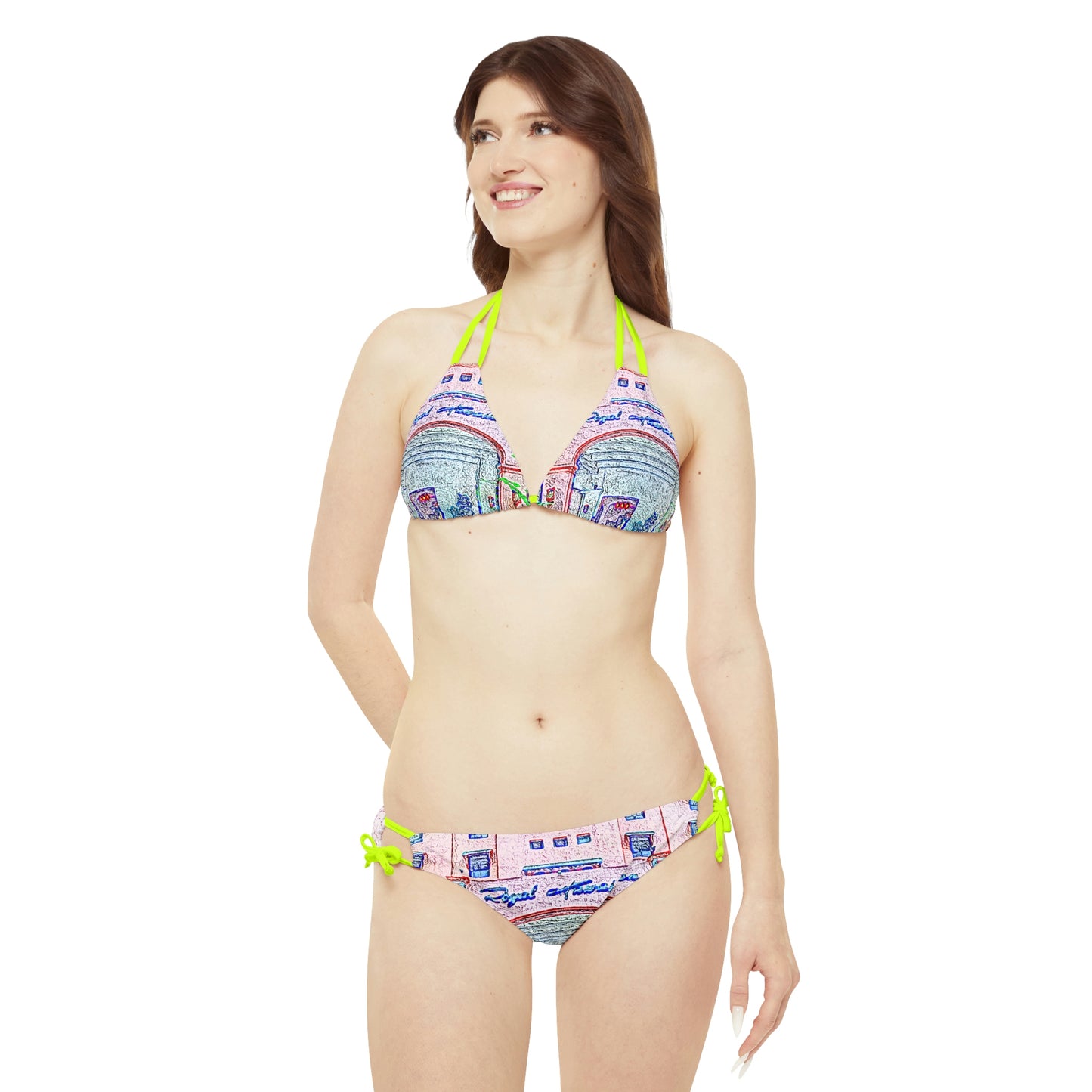 Strappy Bikini Set ... "La Grande Entree" At: 'The Pink Palace' ... The Royal Hawai'ian ... Honolulu, HI ... '27Oct2014' ... Original Works ...