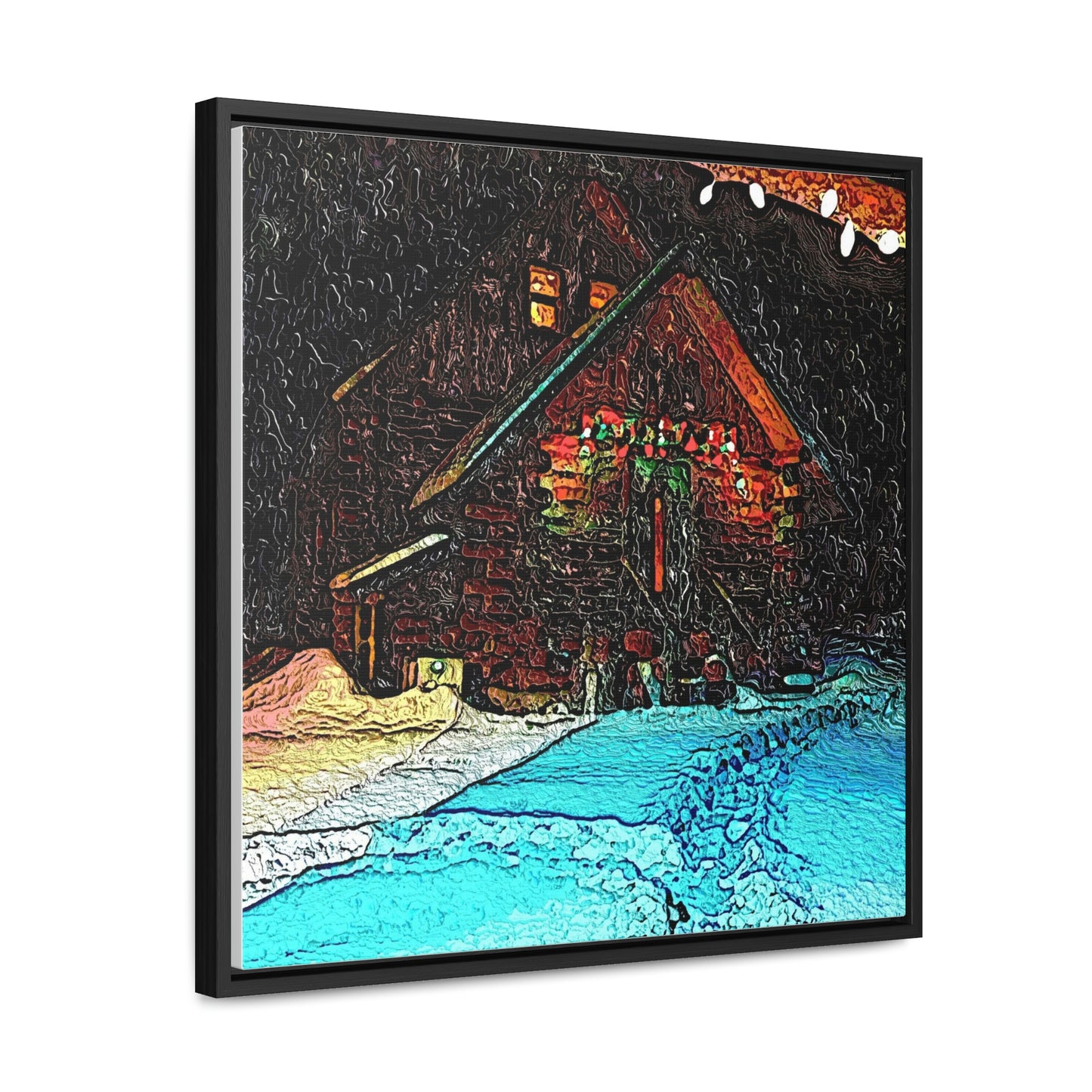 Gallery Canvas Wraps, Square Frame ... A Very Snowy November 2022 ... 'Mountains Of Central Idaho' ... Rhett Creek & Beyond ... Original Works: 10 Hours Rendering Time ...
