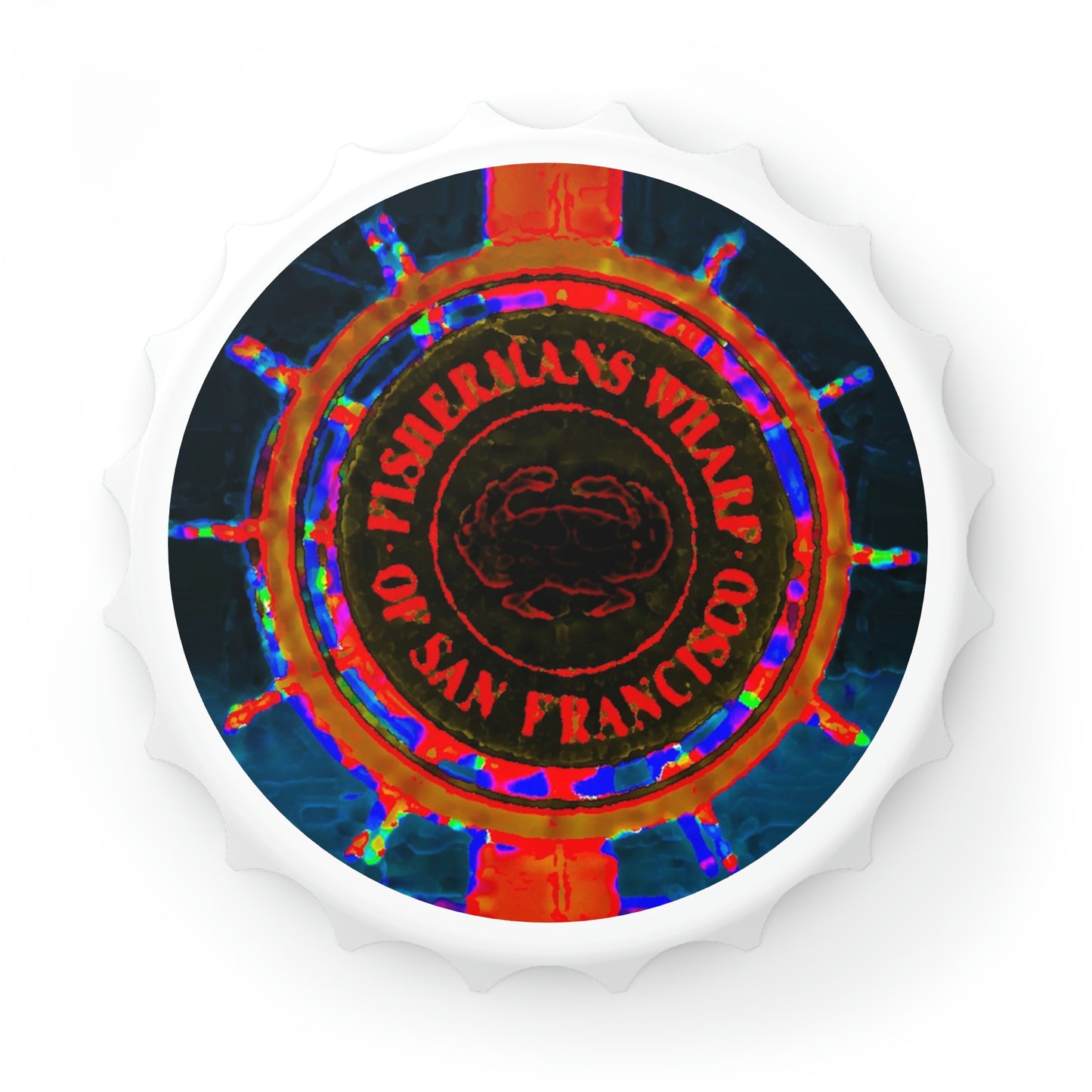Bottle Opener ... "No.9 Fishermen's Grotto - Fishermen's Wharf, SF, California" ... Family Archives: 1970's ... Original Works ...