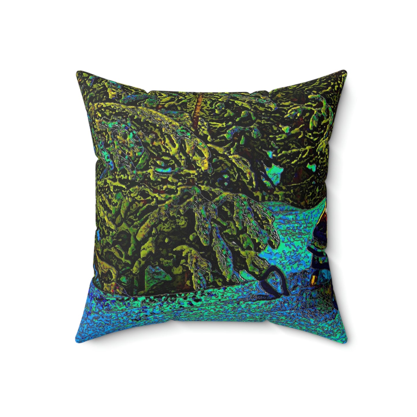 Spun Polyester Square Pillow ... Yep ... "Another Day ... Riding Through The Wilderness ... " ... February 2023 ... Original Works ...