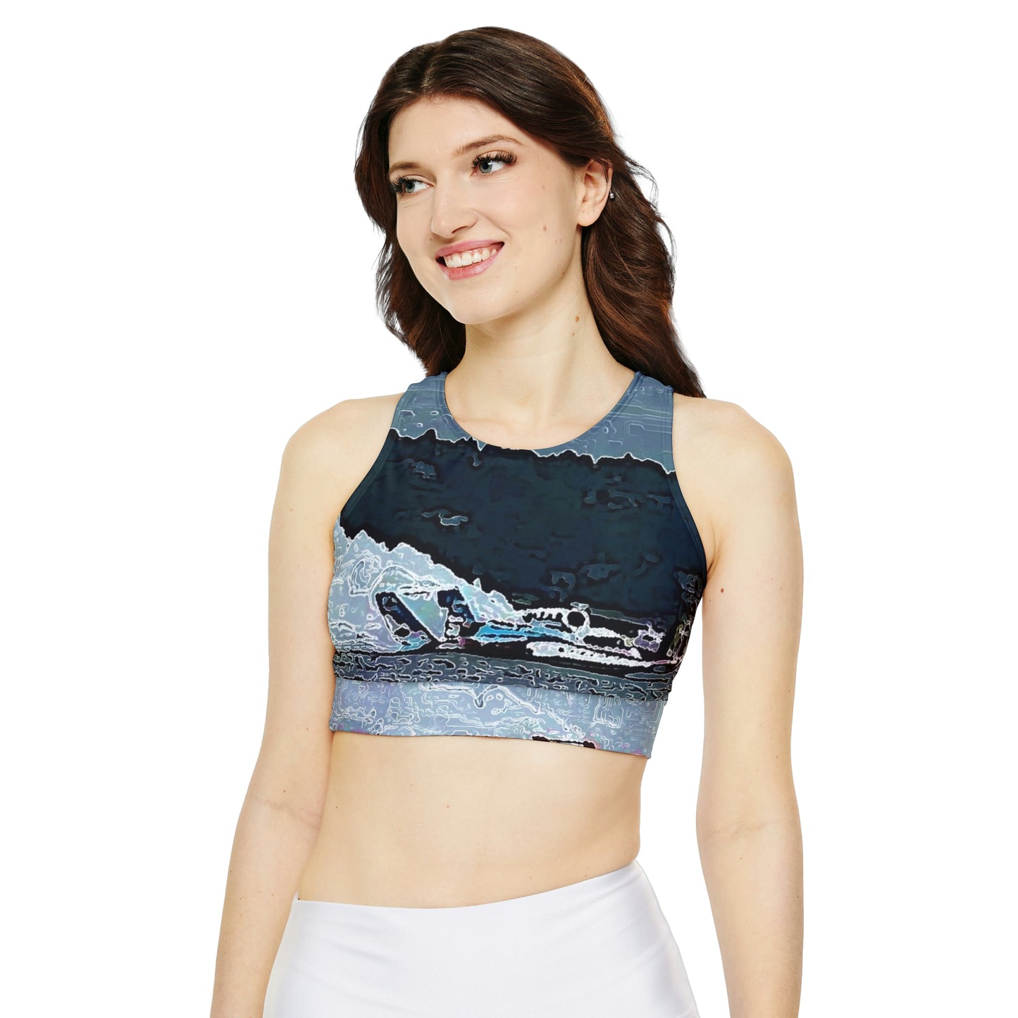 Fully Lined, Padded Sports Bra ...  Seattle Columbia Cup On Lake Washington ... "Dave Wilcox Heads For The Win" ... Associate Gift-Photo ... Original Works ...