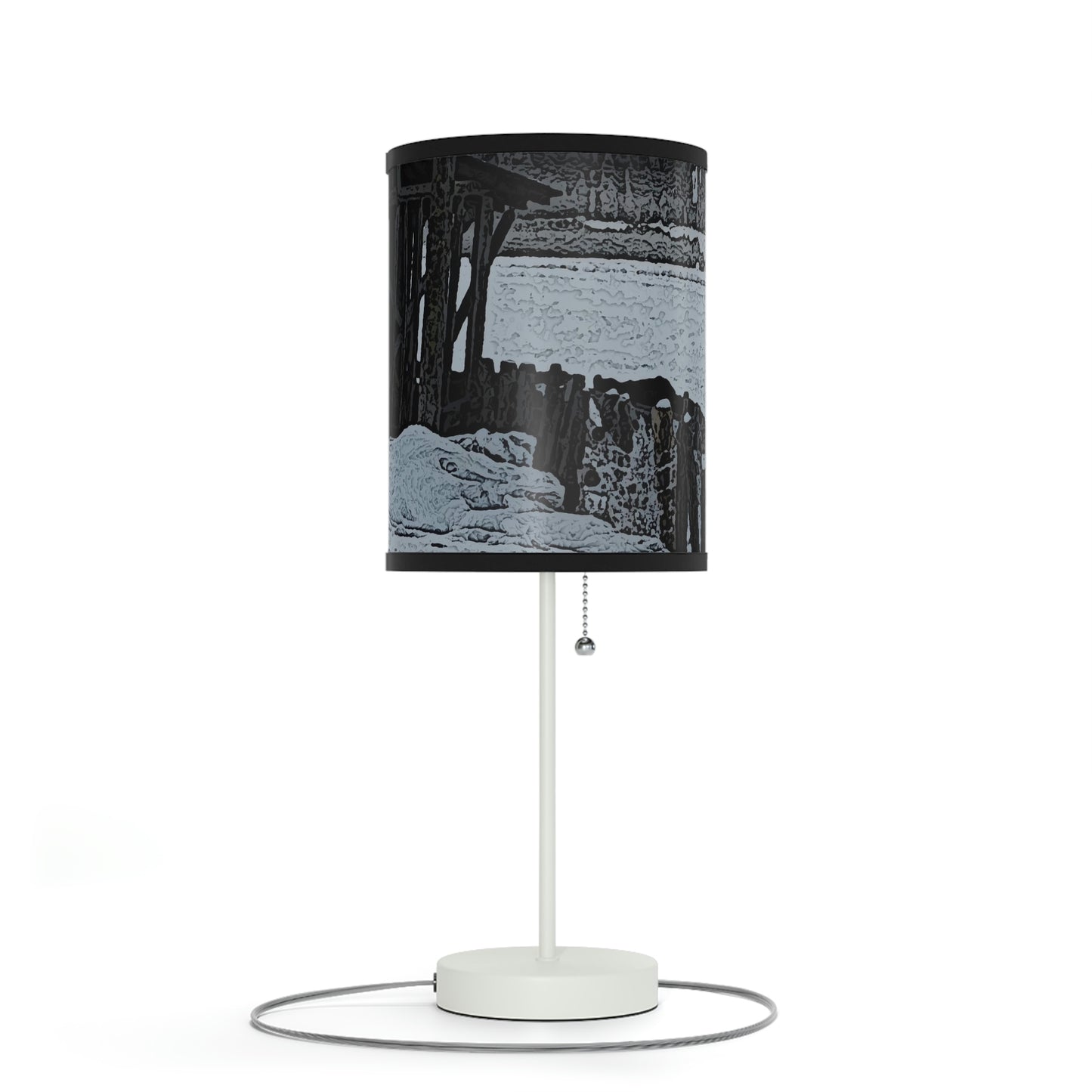 Lamp on a Stand, US|CA plug ... A Quiet Morning ... "Along The Red River & Nature Preserve Plateau" ... Jan23 ... Original Works ...