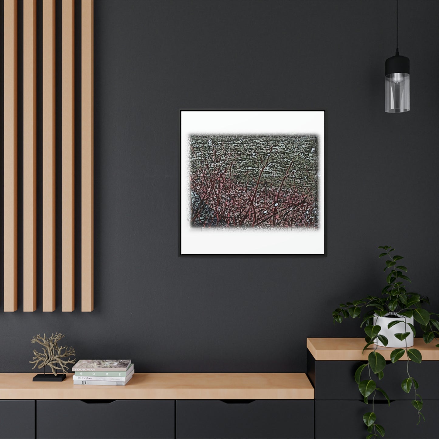 Gallery Canvas Wraps, Square Frame ... "A River Runs Through It" ... Red-Osier-Dogwood (Cornus Stonlifera 'Rubra') .. Original Works ... Central Idaho ...