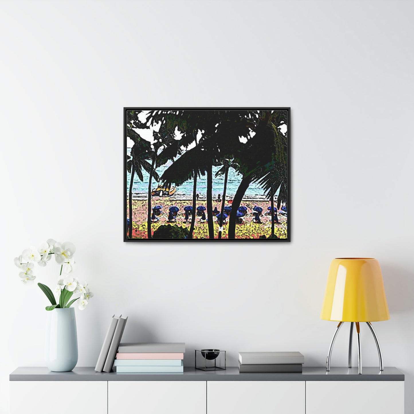 Gallery Canvas Wraps, Horizontal Frame ... "A Beautiful Beach Amongst The Palms" ... The Outrigger Waikiki, Honolulu, Oahu ... Original Works ...