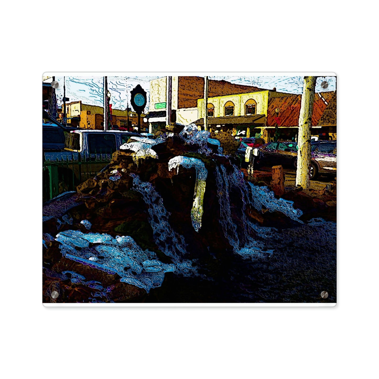 Acrylic Wall Art Panels ... "Ice & Water Sculpted" ... Downtown Grangeville, Idaho ... Adjacent To Irwin Pharmacy ... 5Jan23 ... Original Works ...