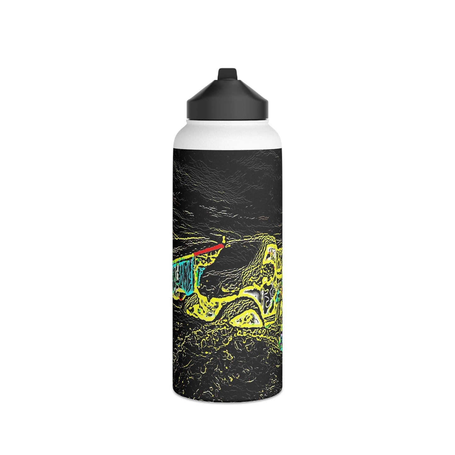 Stainless Steel Water Bottle, Standard Lid ... "Snow Vehicle In Snow Storm At-Rest" ... Circa 12Mar23 ... Central Idaho ... 18-Hours Rendering Time: Original Works ...