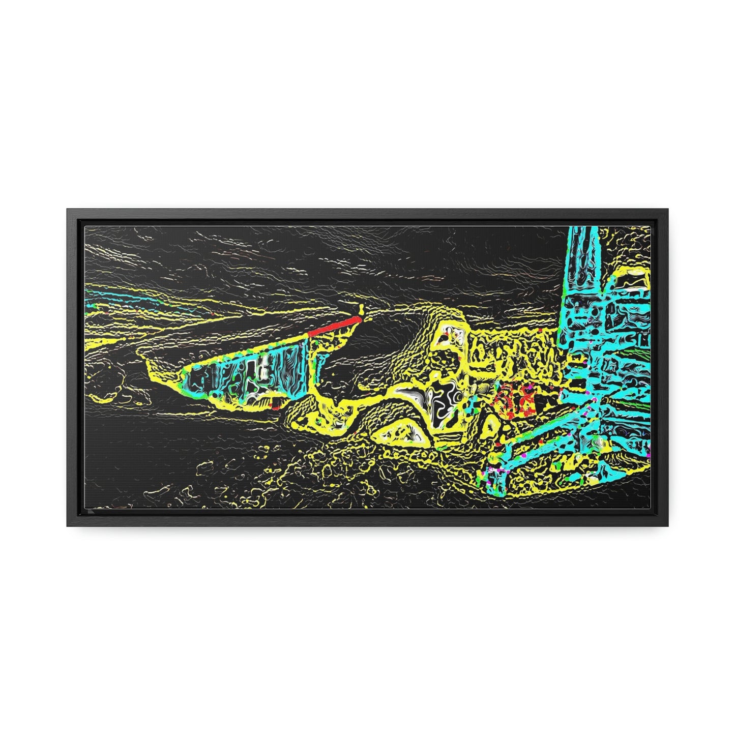 Gallery Canvas Wraps, Horizontal Frame ... "Snow Vehicle In Snow Storm At-Rest" ... Circa 12Mar23 ... Central Idaho ... 18-Hours Rendering Time: Original Works ...