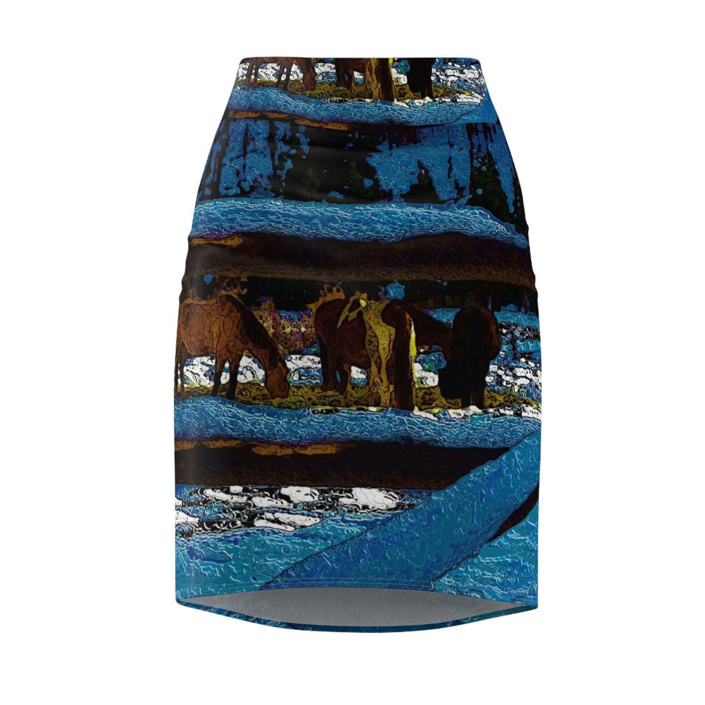 Women's Pencil Skirt ... A Horse ... A Saddle ...  Foraging Through The Snow ...  An_Asses 'Cry' ... Central Idaho, November 2022 ...  Original Works ...