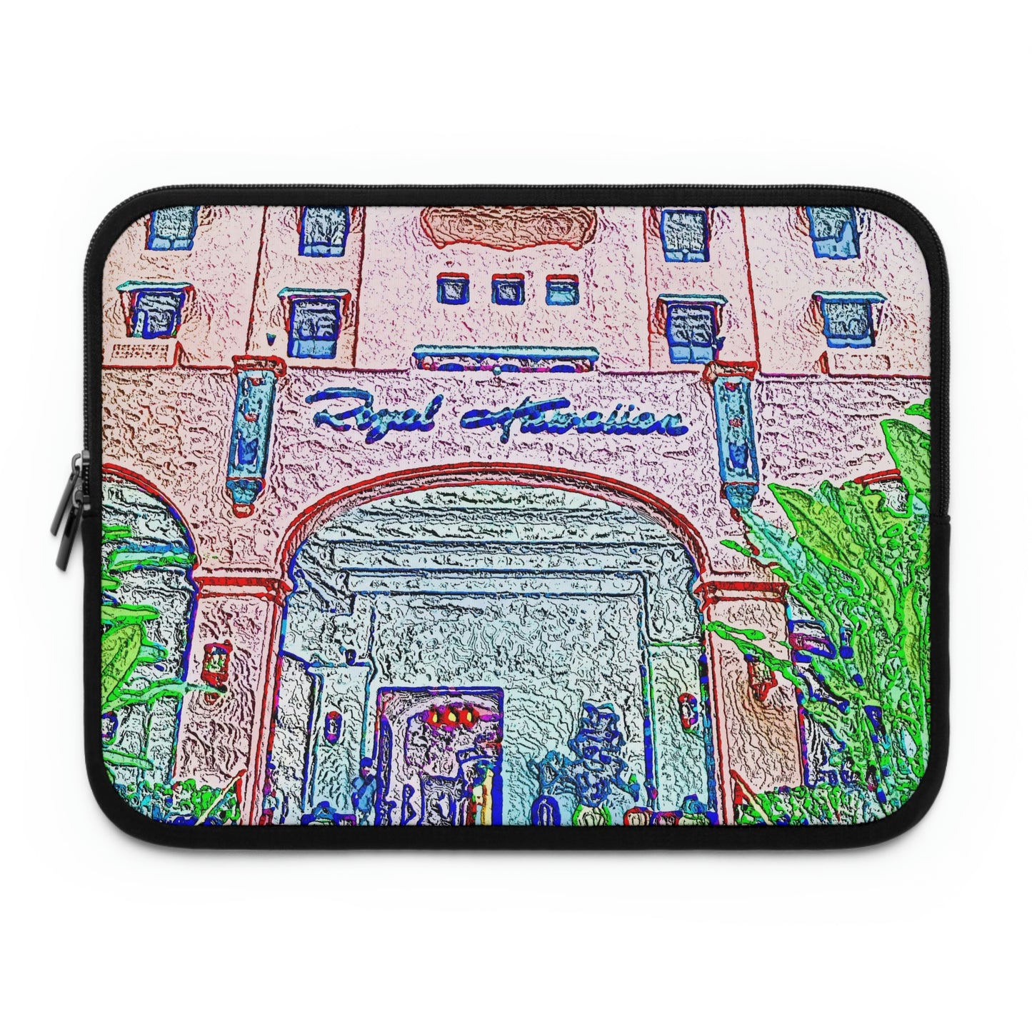 Laptop Sleeve ... "La Grande Entree" At: 'The Pink Palace' ... The Royal Hawai'ian ... Honolulu, HI ... '27Oct2014' ... Original Works ...