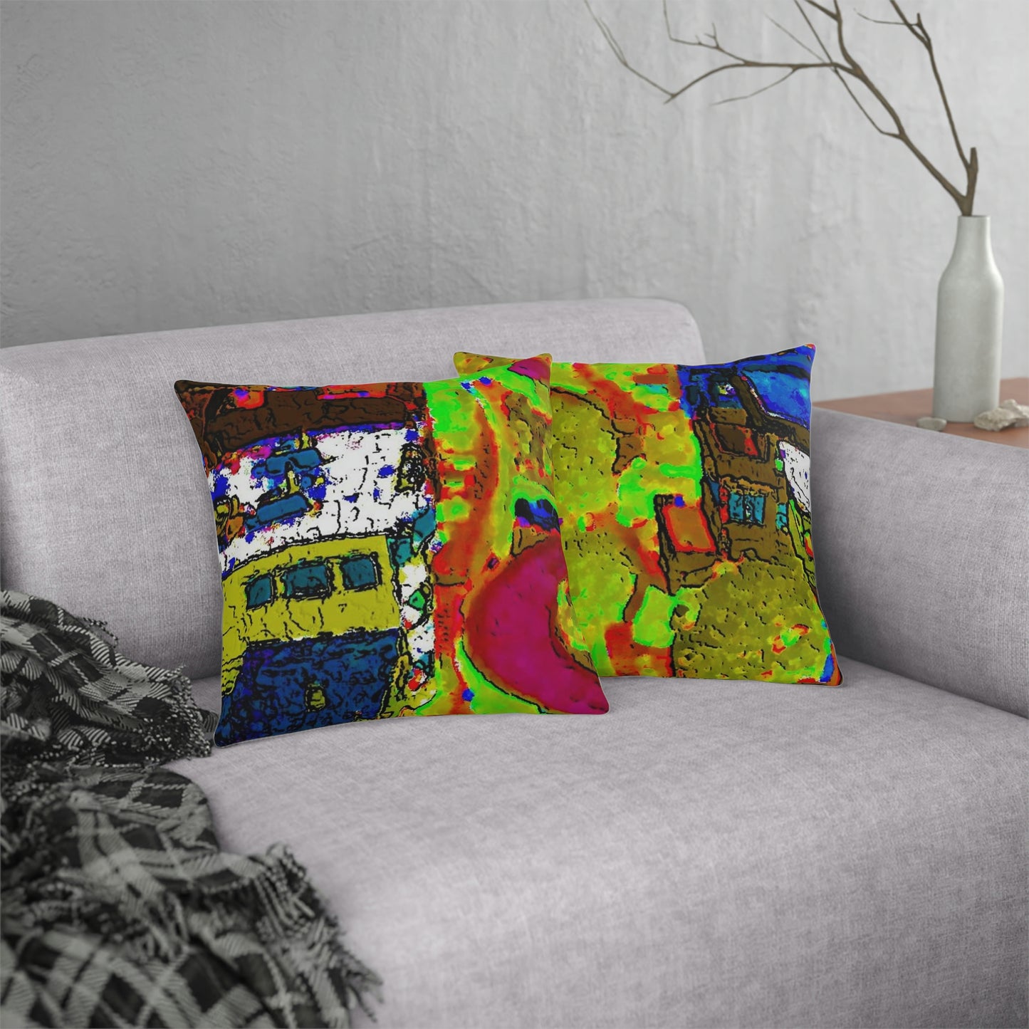 Waterproof Pillows ... A Crazy Street ... 'Eight Winding Curve-Switchbacks' ... "Lombard Street, San Francisco, CA' ... Family Archives: 1970's ... Original Works ...