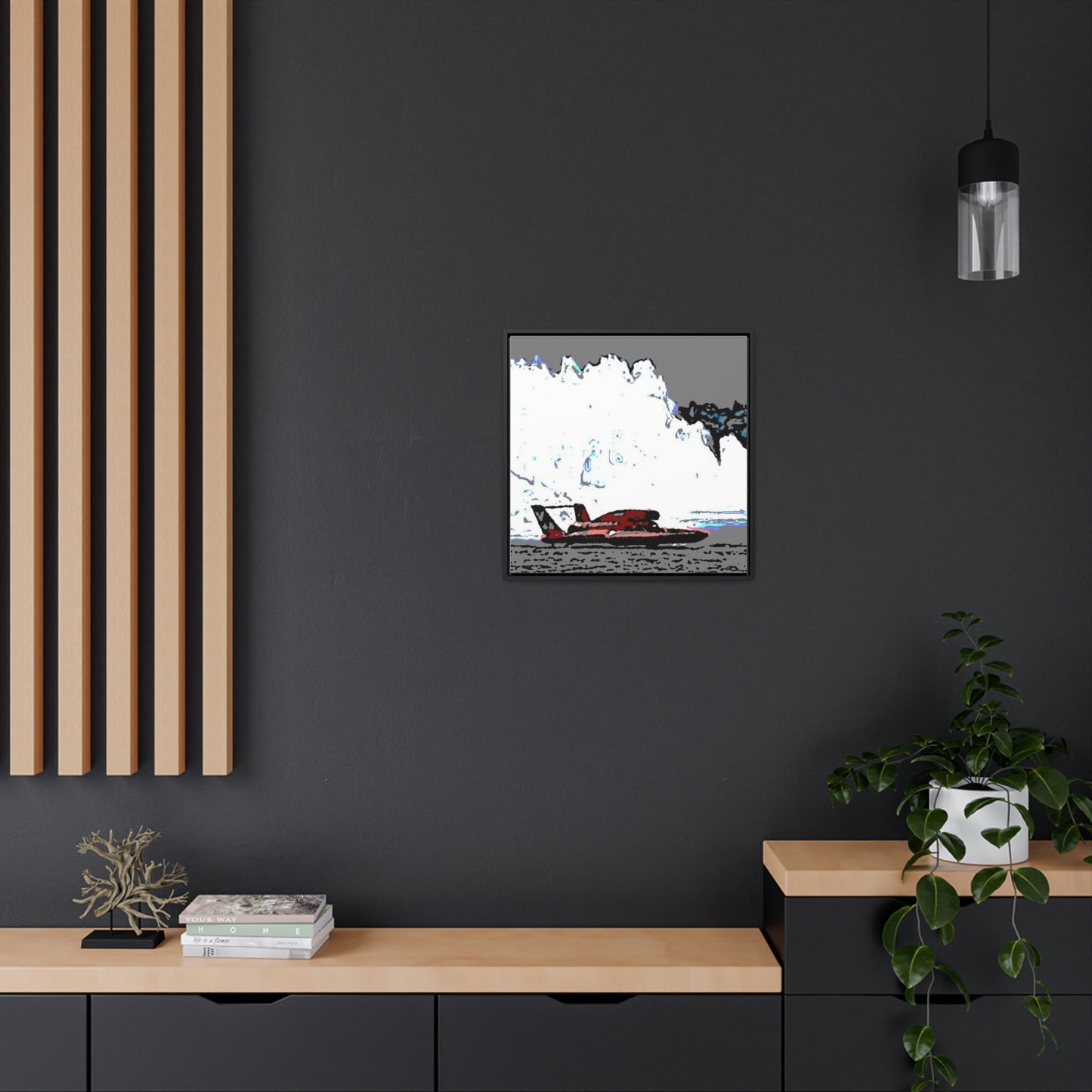 Gallery Canvas Wraps, Square Frame ...  Seattle Columbia Cup On Lake Washington ... "Dave Wilcox Heads For The Win" ... Associate Gift-Photo ... Original Works ...
