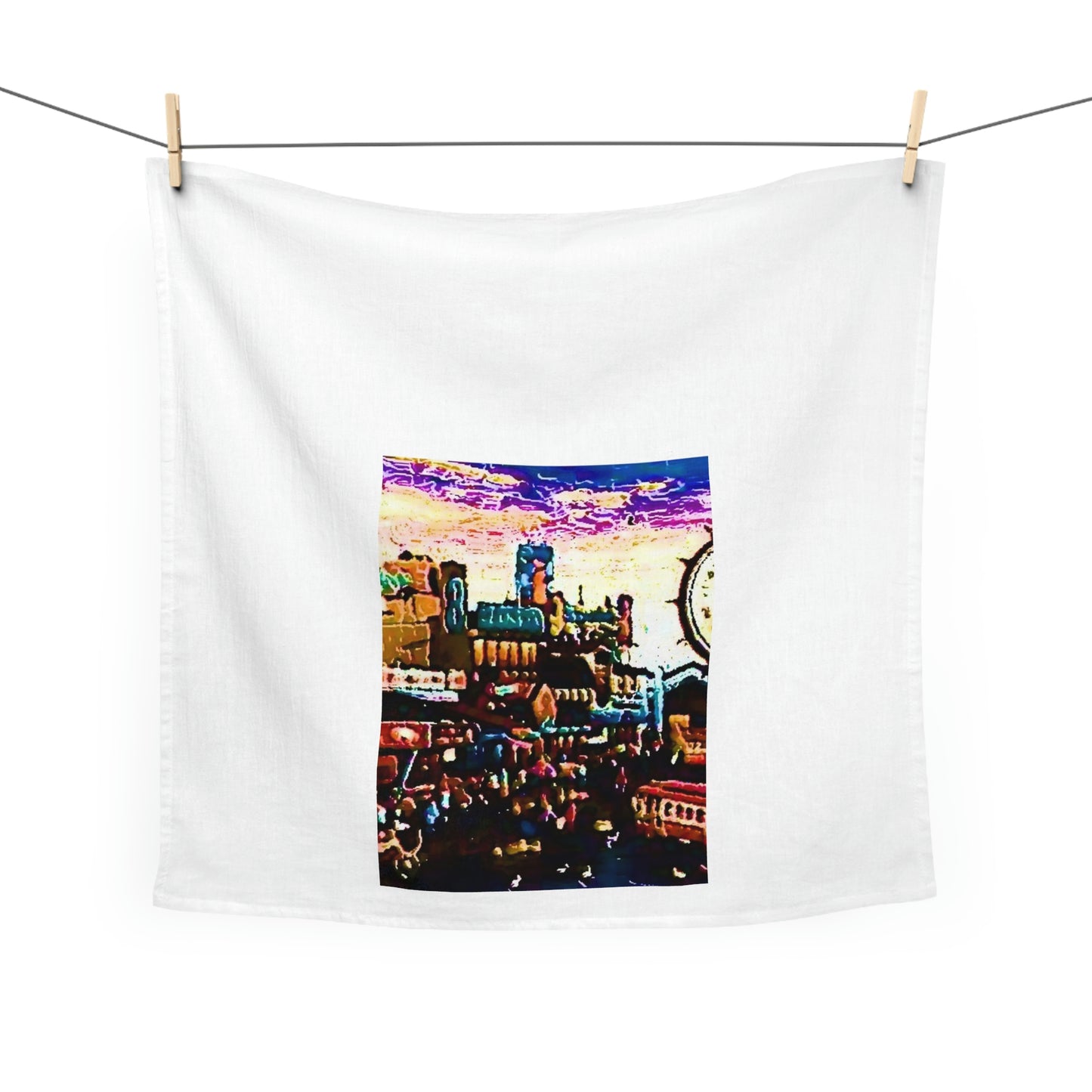 Tea Towel ...  "No.9 Fishermen's Grotto - Fishermen's Wharf, SF, California" ... Family Archives: 1970's ... Original Works ...