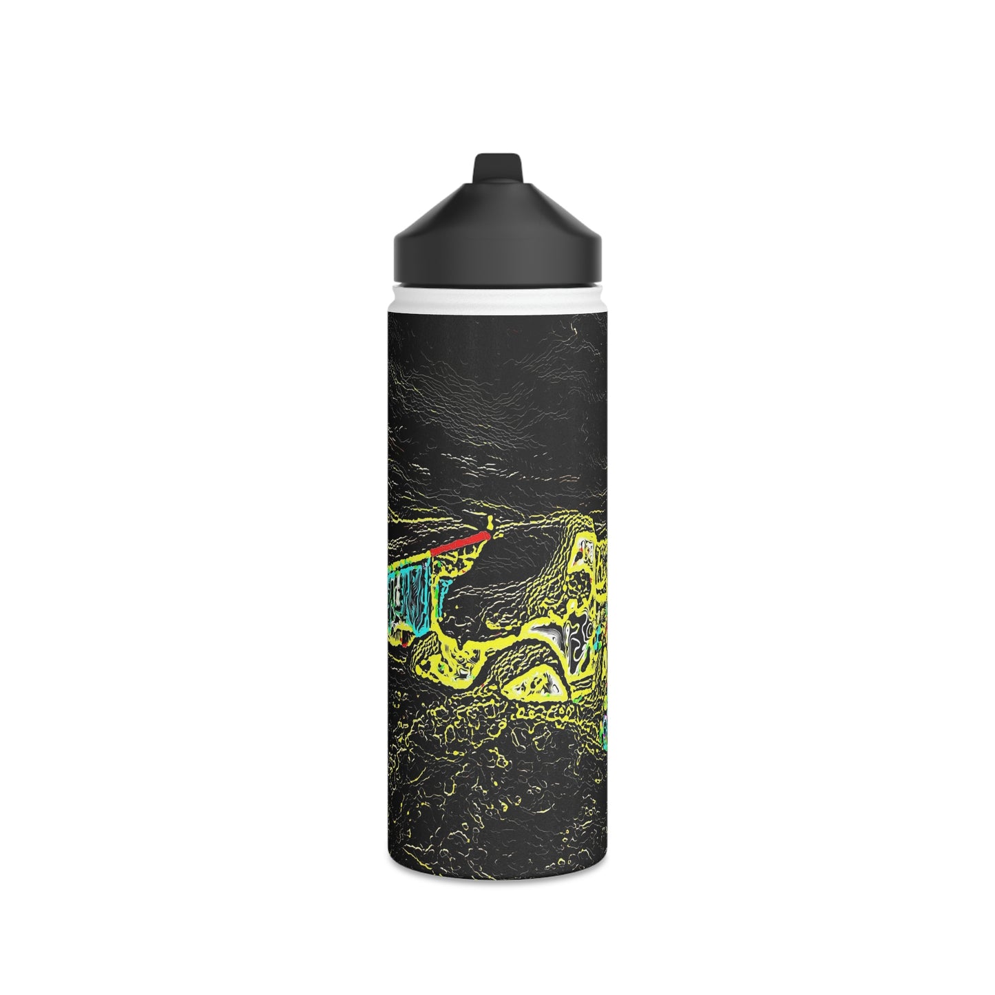 Stainless Steel Water Bottle, Standard Lid ... "Snow Vehicle In Snow Storm At-Rest" ... Circa 12Mar23 ... Central Idaho ... 18-Hours Rendering Time: Original Works ...