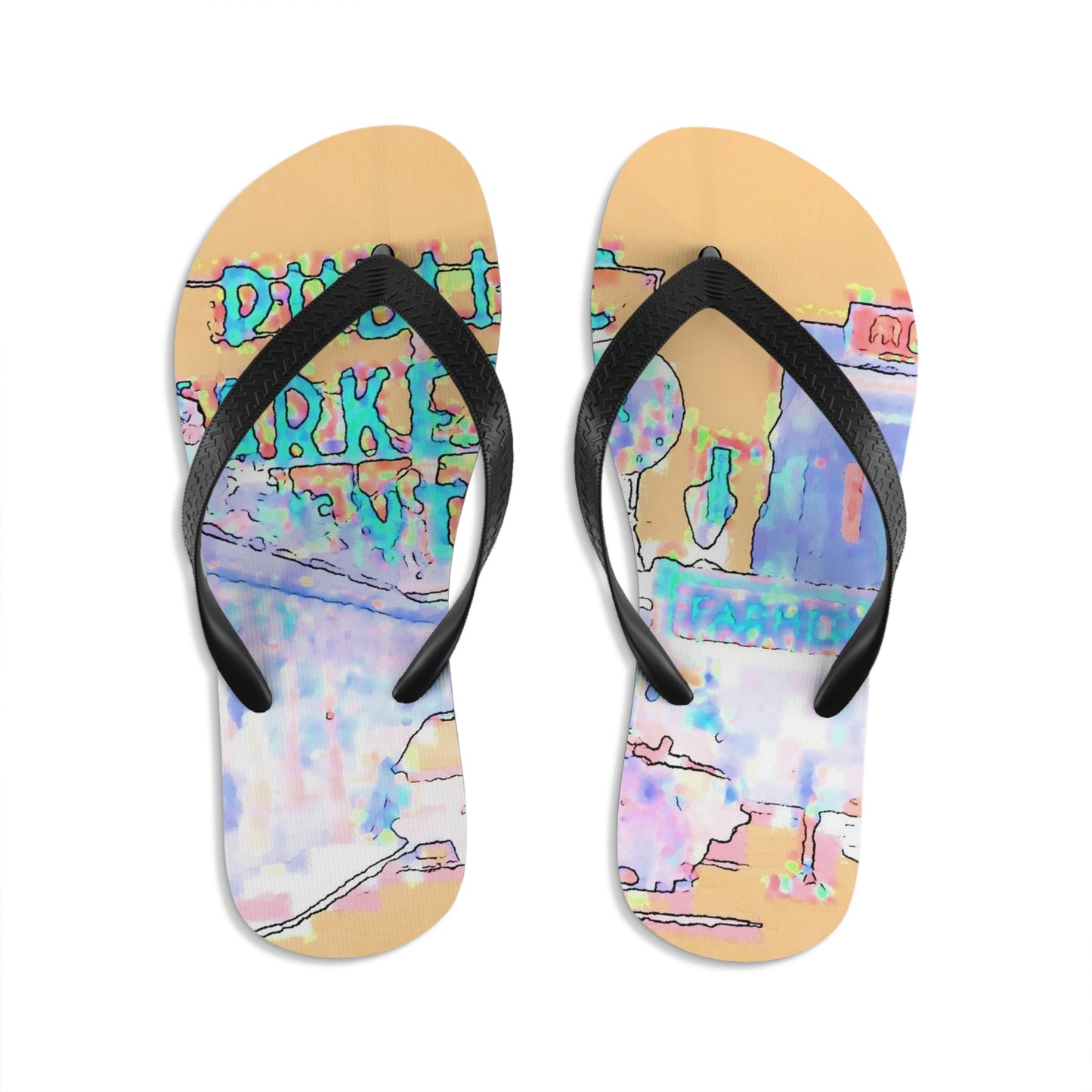 Unisex Flip-Flops .. Walk-In-Style: At The Market ... At The Beach ... Off Your Board ... In The Shower ... "Wherever & Everywhere ..." Wear-Em On Your Harley ..."