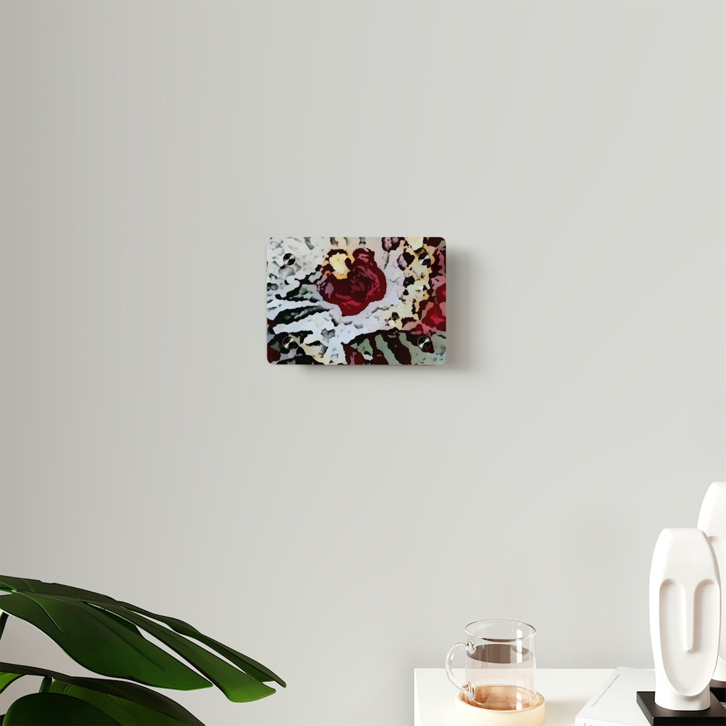 Acrylic Wall Art Panels ... "A Friendly Flower" ... Pointsettia 'Pointing' ... Original Works ... (Supplied Photograph) ...
