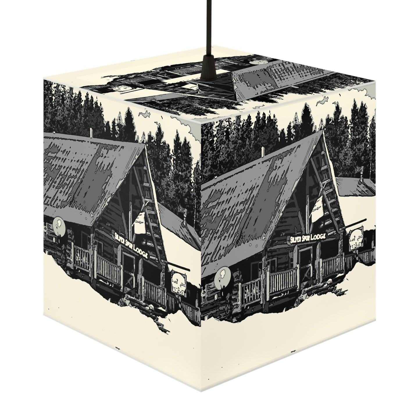 Light Cube Lamp ... A Beautiful Lodge & Back-Country Outfitter In A Mountain Town ... 'Dixie, Idaho, November 2022' ... Original Works ...