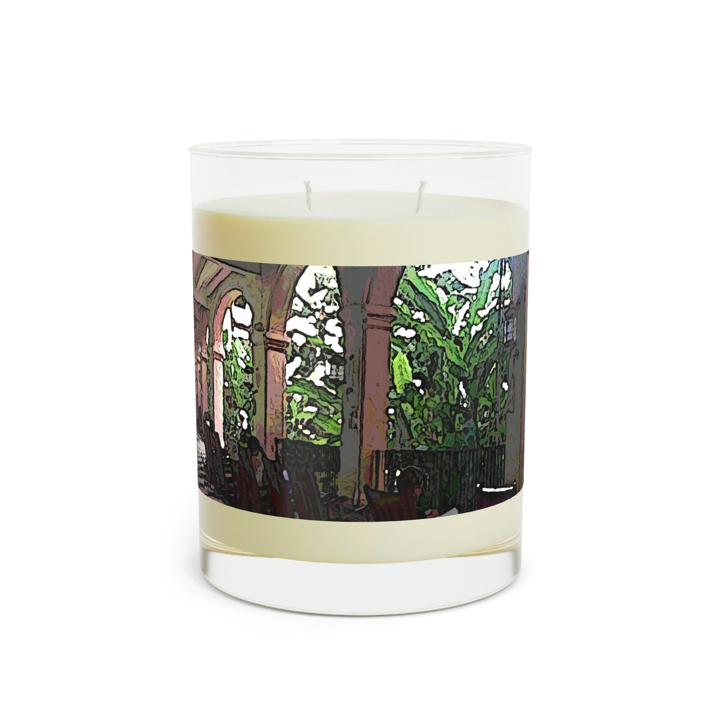 Scented Candle - Full Glass, 11oz ...Lanai & Rocking Chairs At: 'The Pink Palace' ... The Royal Hawai'ian ... Honolulu, HI ... '27Oct2014' ... Original Works ...