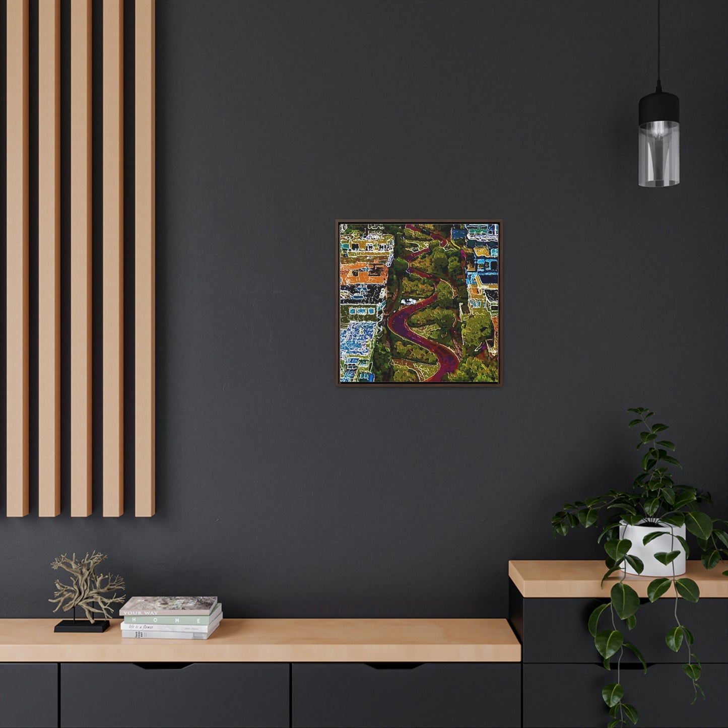 Gallery Canvas Wraps, Square Frame ... A Crazy Street ... 'Eight Winding Curve-Switchbacks' ... "Lombard Street, San Francisco, CA' ... Family Archives: 1970's ... Original Works ...