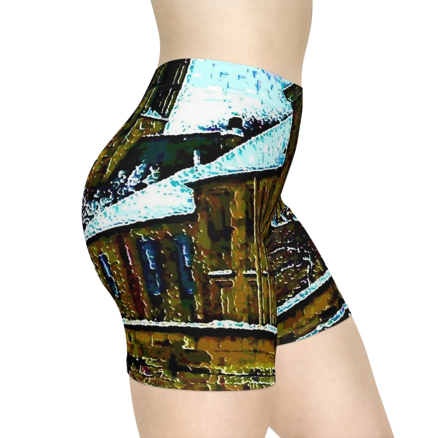 Women's Biker Shorts ... Walikng The Streets & Alleys ... 'Strolling The Canals ... '  ... Original Works  ...