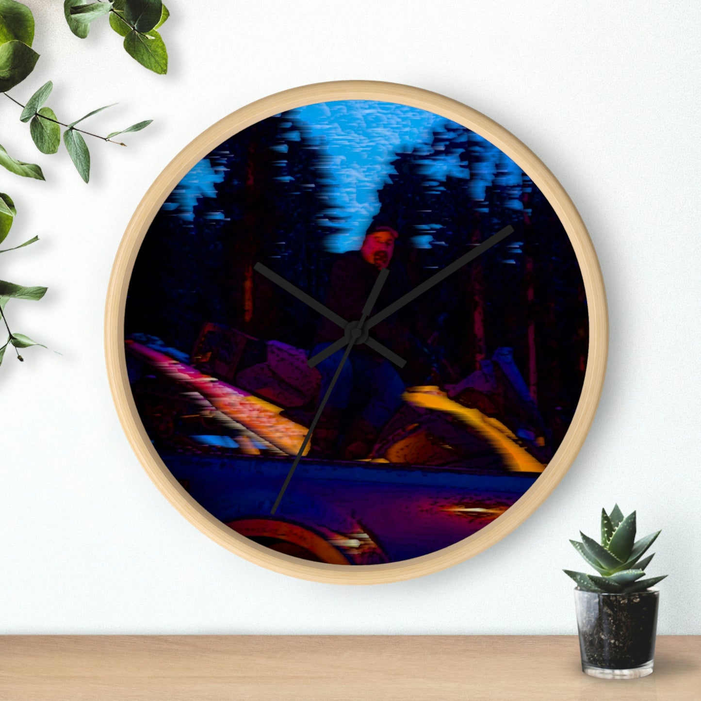 Wall clock ... Two Modes Of Winter Transportation ... "Which One To Drive Next?" ... Choices-Choices-Choices ... Circa 4Jan23 ... Original Works ...
