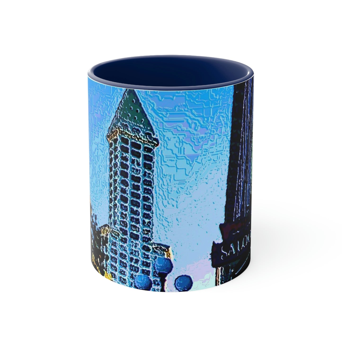 Accent Coffee Mug, 11oz ...  Pioneer Square & Smith Tower ... 'That World Famous View' ... Colleague Supplied Photo ... Original Works ...