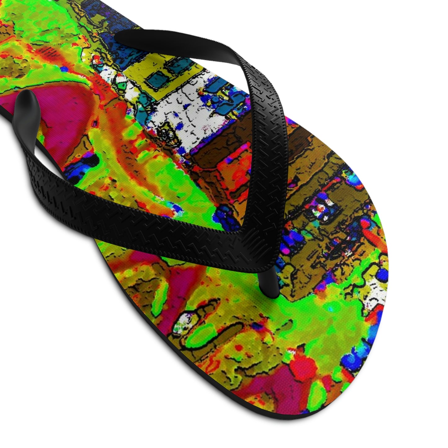 Unisex Flip-Flops ... A Crazy Street ... 'Eight Winding Curve-Switchbacks' ... "Lombard Street, San Francisco, CA' ... Family Archives: 1970's ... Original Works ...