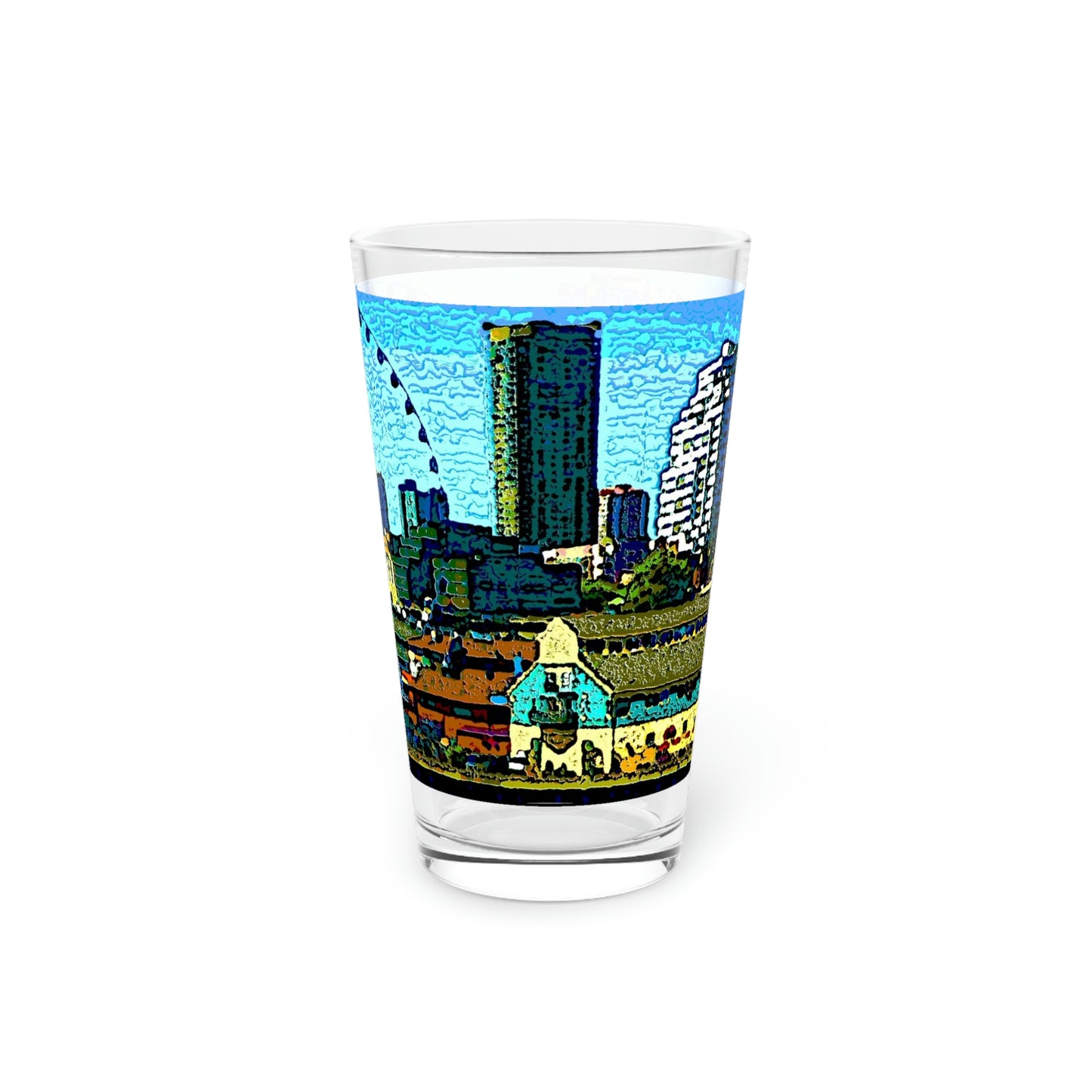 Pint Glass, 16oz ... That Classic Wheel ... 'Seattle's Wheel' ... & An Old Classic Waterside Vendors ...  'Family Archives' ... Original Works ...