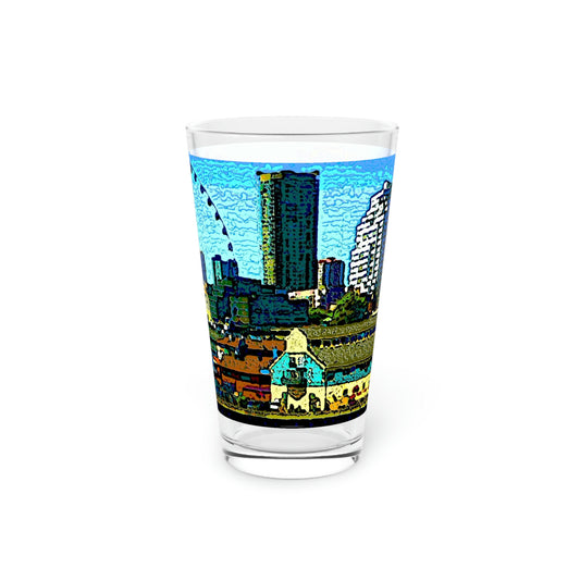 Pint Glass, 16oz ... That Classic Wheel ... 'Seattle's Wheel' ... & An Old Classic Waterside Vendors ...  'Family Archives' ... Original Works ...