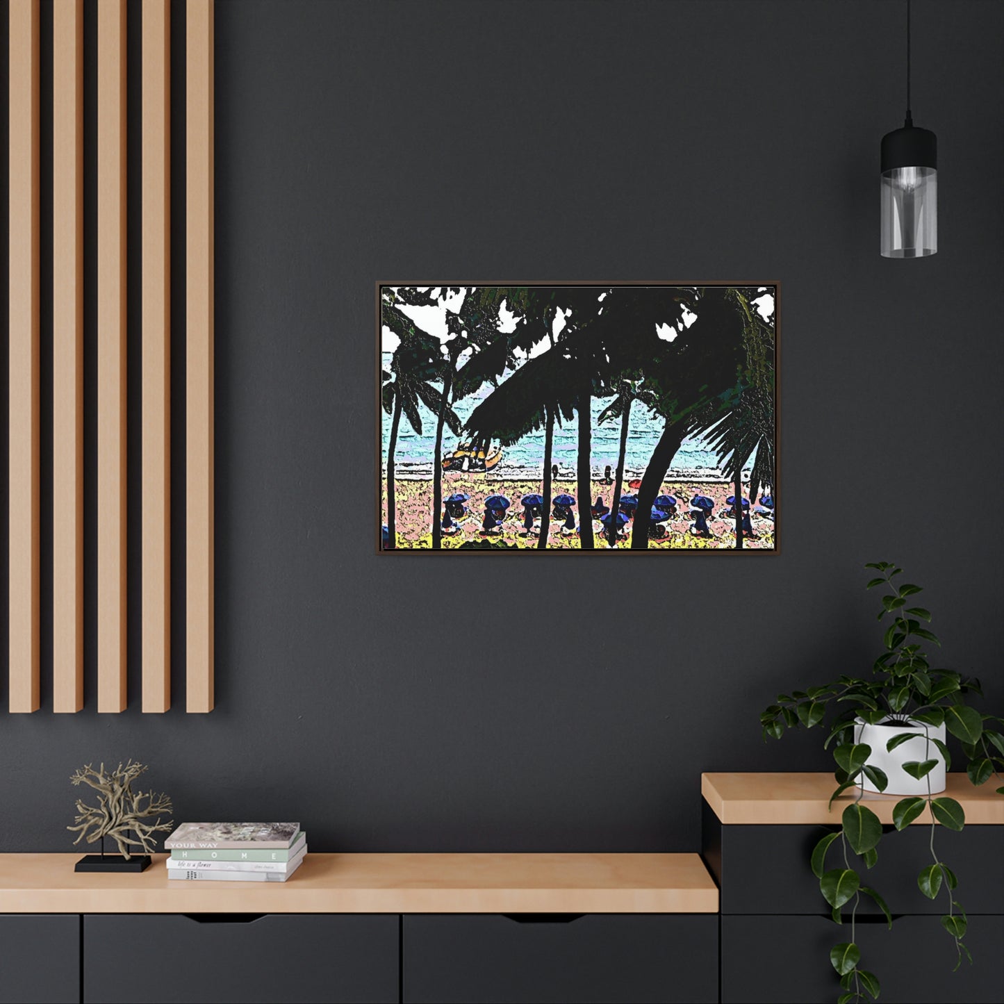 Gallery Canvas Wraps, Horizontal Frame ... "A Beautiful Beach Amongst The Palms" ... The Outrigger Waikiki, Honolulu, Oahu ... Original Works ...