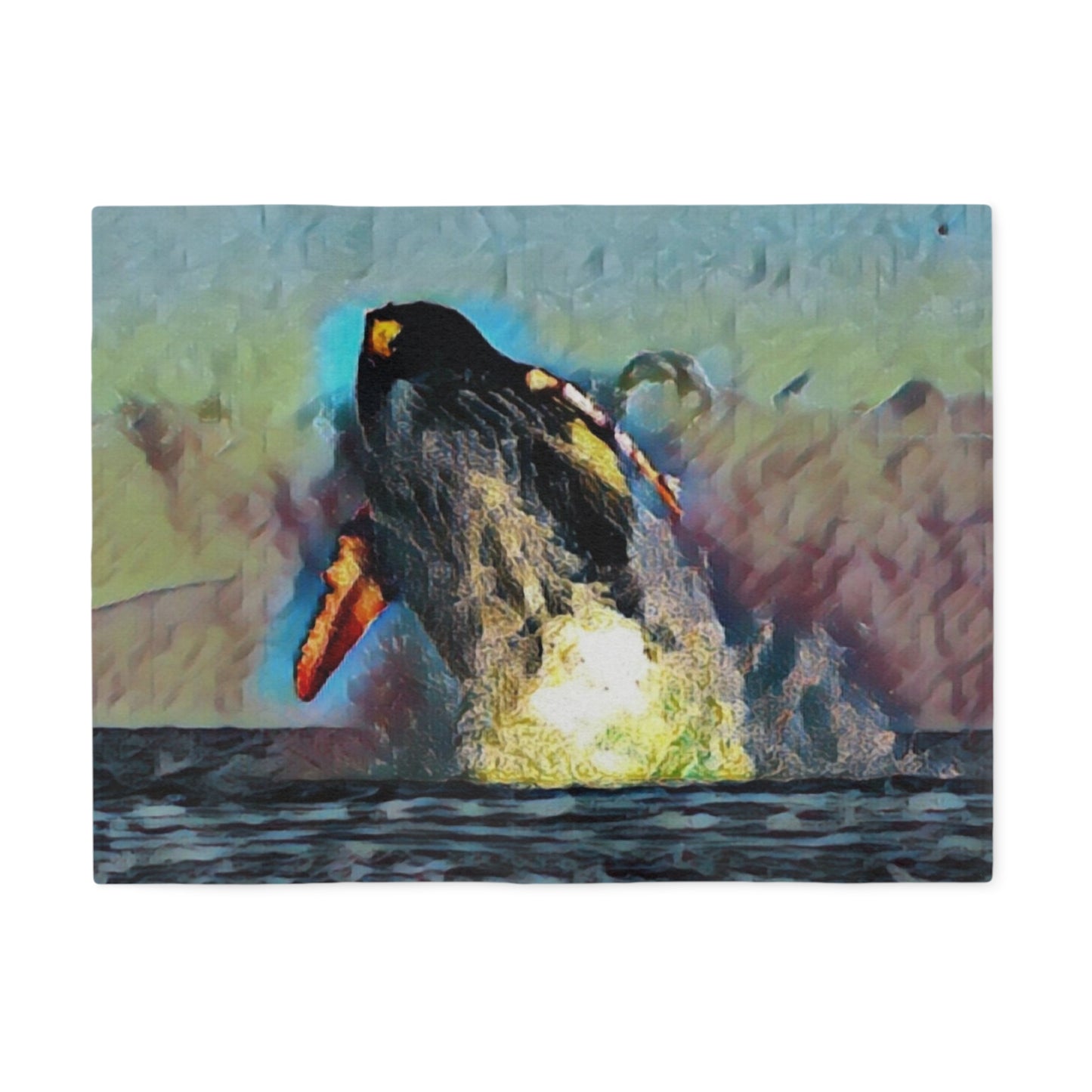 Sweatshirt Blanket ...An Extraordinary Humpback Breach ... 'With Explosive Energy' ... Family Archives (KPH) ... Circa: 21st Century. Maui, HI ... Original Works ...