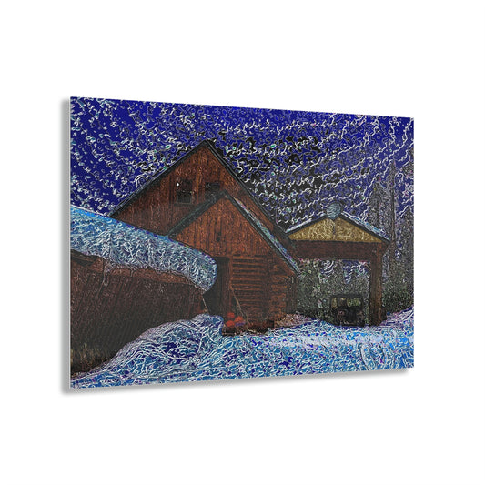 Acrylic Prints ... Van Gogh-Ian 'Inspired' Mountain Winter Paradise ... November 2022 ... Rhett Creek, Idaho ... Original Works ...