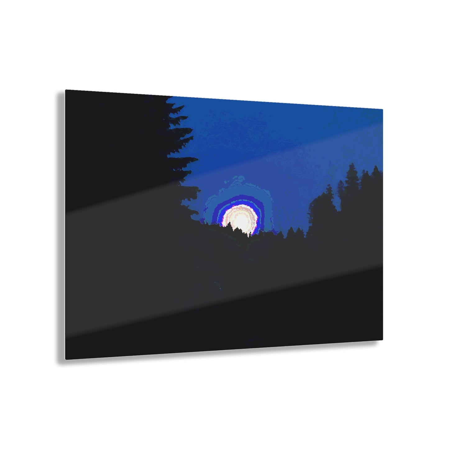 Acrylic Prints ... "The Road Home" ...' Over The River & Through The Woods To? ...' ... Moonscape Near Elk City, Idaho ... Original Works ... 5Jan23 ...