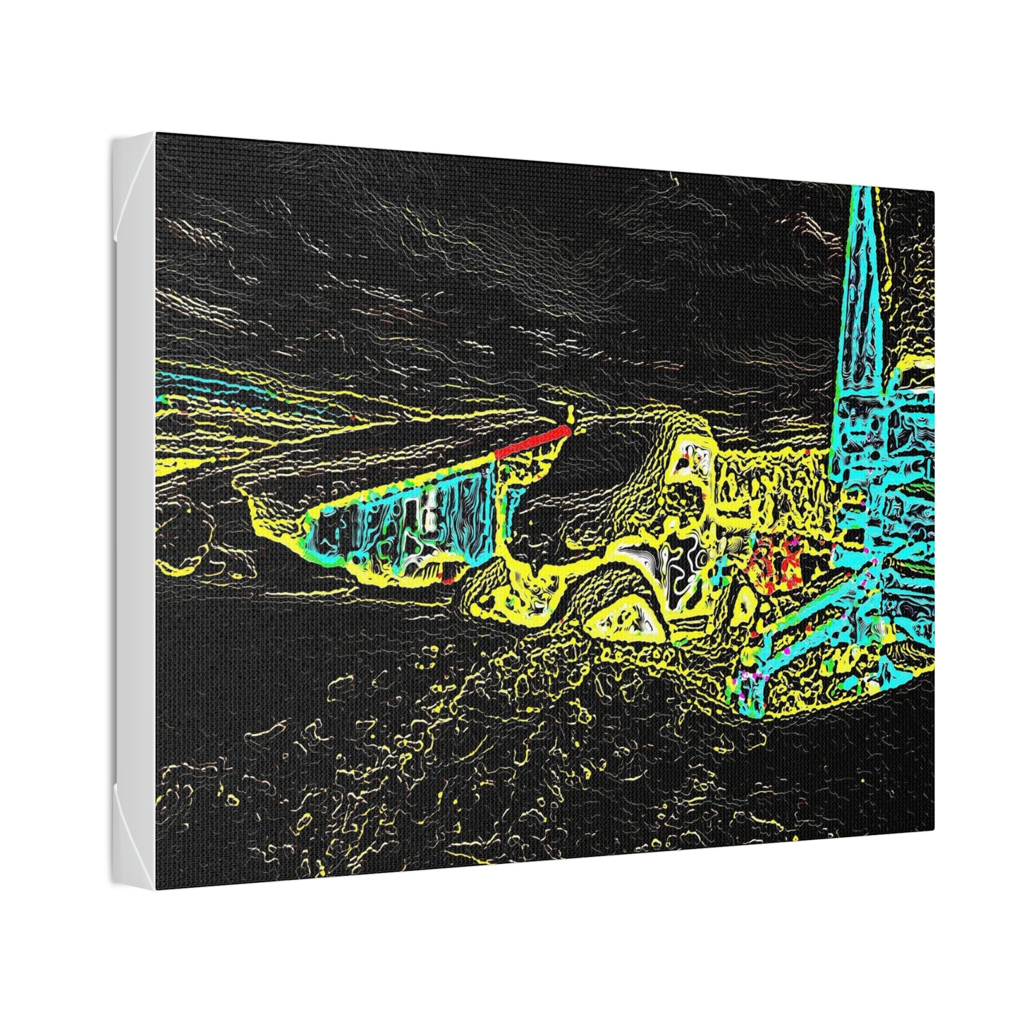 Polyester Canvas ... "Snow Vehicle In Snow Storm At-Rest" ... Circa 12Mar23 ... Central Idaho ... 18-Hours Rendering Time: Original Works ...